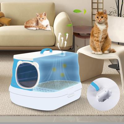 China Plastic Best price mass supply Collapsible cat litter box basin portable Foldable litter box For Cats for sale