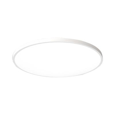 China Surface Mounted China Manufacturer White Black Ultra-Thin Ceiling Flush Mount Lamps LED Light For Home Hotel Office Round Modern Ceiling Lights for sale