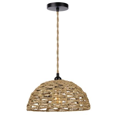 China Midcentury trending products 2023 handmade bamboo rattan pendant light home decor custom factory,custom chandeliers round chandelier for sale