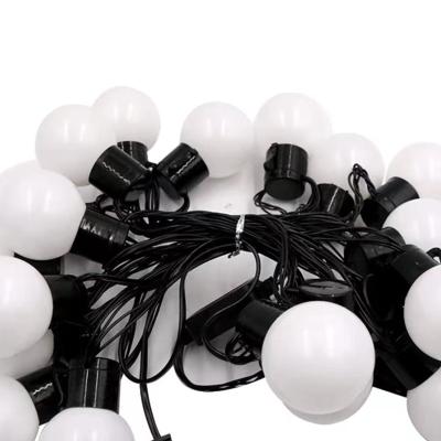 China LANDSCAPE 5m 20 lights String Lights 100 Edison Style Globe Bulbs Black Wire connectable Outdoor led Light String for sale