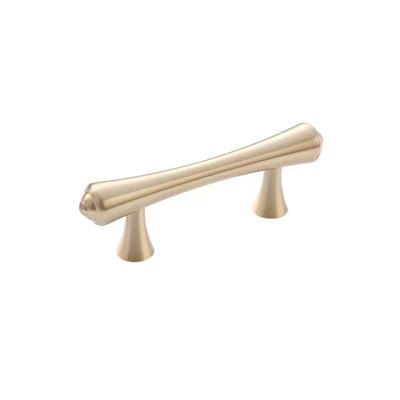 China Morden Dooroom Brass Furniture Handles Modern Brass Cupboard Wardrobe Dresser Shoe Box Drawer Cabinet T-bar Pulls for sale