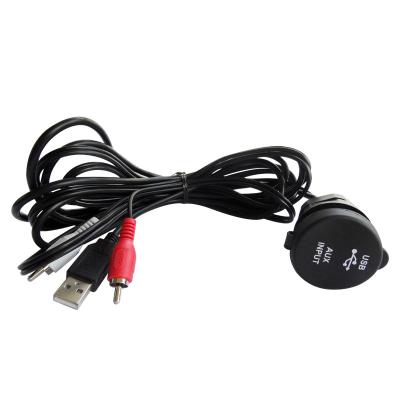 China HASDA H-071 Marine Boat Radio Audio USB MOUNT and RCA Stereo Audio Plug 3.5 DASH Function Waterproof Input Cable rca connector for sale