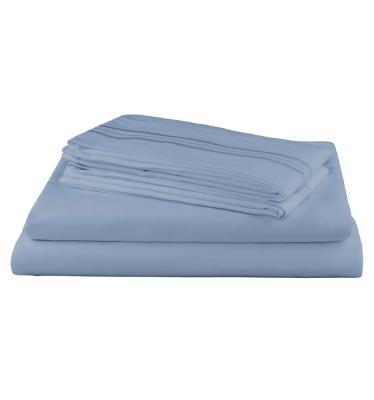 China Nondisposable 100% Polyester Bedding Luxury 5 Star Hotel Woven Bed Sheet Sets for sale