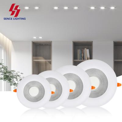 China Frameless Down Light Cool White Color Round Square Two Light 6w 12w 24w 36w Smd Embedded Frameless Led Ceiling Panel Light for sale