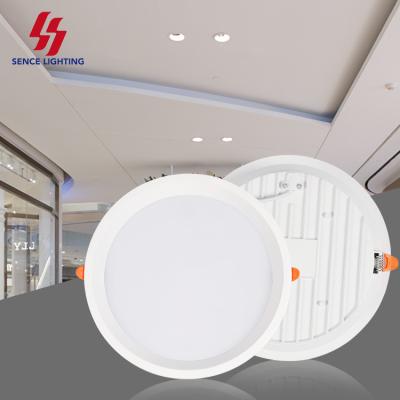 China Cool White Color Smd Anti Glare Round 7w 12w 18w 24w 36w Anti Glare Smd Recessed Mounted Ceiling Led Panel Lamp for sale