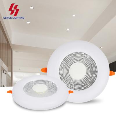 China Frameless Down Light Wholesale Price Round Square Recessed Two Color Indoor Aluminum Frameless Led Double Light 6w 12w 24w 36w RGB Panel Light for sale