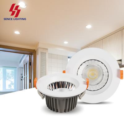 China SENS Anti Glare Aluminum Anti Glare Kitchen 9w 15w 20w 35w 50w 70w Down Light Modern Embedded Round Commercial COB Led Downlight for sale