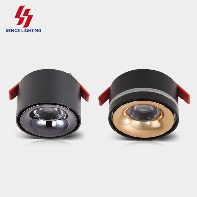 China Commercial Hotel Led Downlight Anti-glare 12w Aluminum Side Light Acrylic SENSE Down Light Modern Cob Recessed Led Spot Light for sale