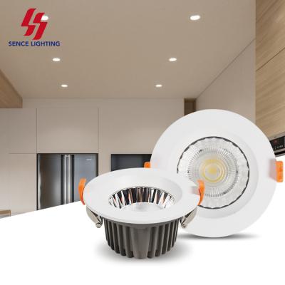 China SENS Sales Anti-glare Aluminum 9w 15w 20w 35w 50w 70w Home Office Down Light Modern Recessed Round Commercial Led Downlight for sale