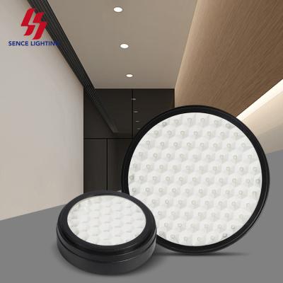 China High Durability Aluminum Indoor Ceiling Material Round PP Material Body Outdoor Mounted Aluminum Desk 18w 24w 34w Smd Led Panel Light for sale