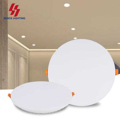 China Low SENS Factory Price Home Office Frameless Indoor Round 7w 12w 18w 24w 36w Round Recessed Commerical Frameless Led Panel Light for sale