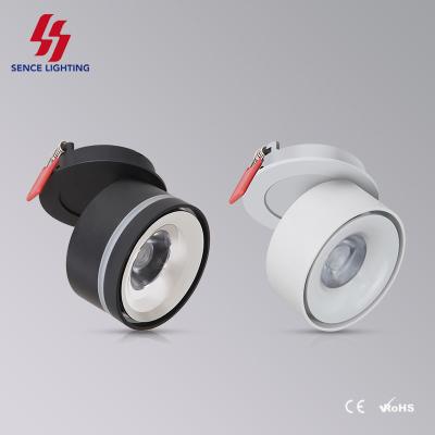 China SENS Acrylic side light hotel anti-glare 12w aluminum down light modern spotlight outdoor round commercial cob led spot light for sale