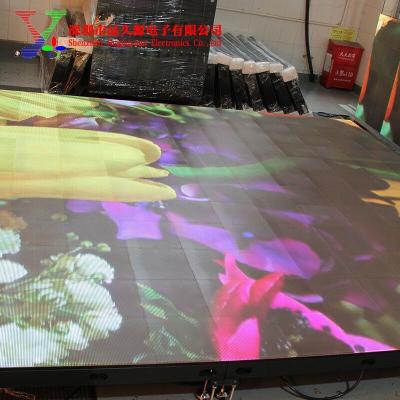 China Outdoor LED Video Floor Screen HD Interactive Dance Floor Tile Screen Display for sale