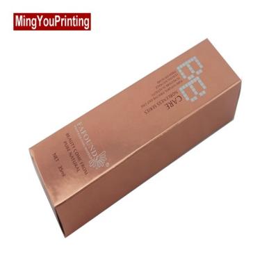 China Recycled Sensitive Materials BB Makeup Cream Paper Box Hot Selling Packaging With Custom Logo Stamping Wholesale for sale