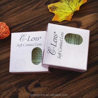 China Recyclable Eco Friendly Foldable Packaging Contact Lens Paper Box for sale