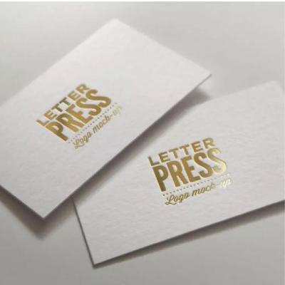 China Custom Jewelry Paper Card Gold Foil Business Card Luxury Embossing Printing Embossing Printing for sale