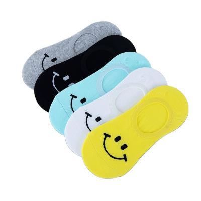 China Korean version of summer terylene cotton socks invisible women's boat socks non-slip QUICK DRY solid color women's socks for sale