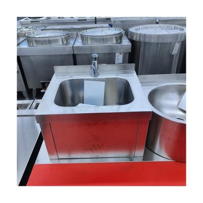 China Without Faucet High Quality Sink Brushed Stainless Steel Corrosion Resistant Knee Operated Sink for sale