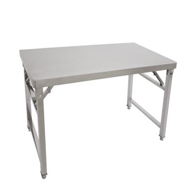 China Commercial Folding Metal Stainless Steel Work Table Kitchen Work Table Prep And Work Table for sale