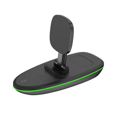 China 2021 Multi Wireless Charging Mobile Phone Amazon Hit Qi Type-c 3 In One Wireless Charger For Samsung Apple for sale