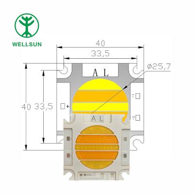 China AlGaInP High power two-color COB 25mm 200W 300W 3200K 4000K 5600K 6500K RA95 CRI95 Photography COB Film COB for sale