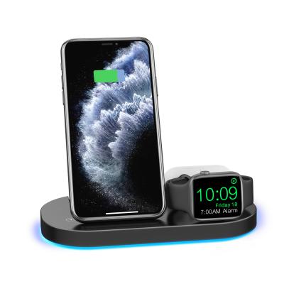 China Newcomer Multifunction 3in1 Multifunction Fast 11 5w Qi Travel Multi Power 8 Tablet 3 in 1 Phone Wireless Charger For iPhone for sale