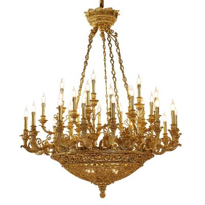 China Handmade brass or copper classic lost-cire pendant lamp chandelier with French style of classic light for sale