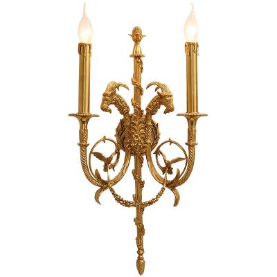 China Classic brass or copper lost-wax wall lamp handmade chandelier with French style of classic light for sale