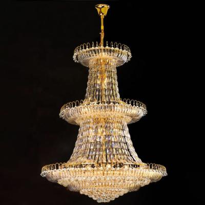 China Hotel Residence Wedding Project Modern Chandeliers Customized Bespoke Crystal Glass Pendant For Lobby for sale