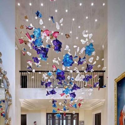 China Residential Wedding Project Custom Hotel Modern Chandeliers Customized Bespoke Crystal Glass Pendant For Lobby for sale