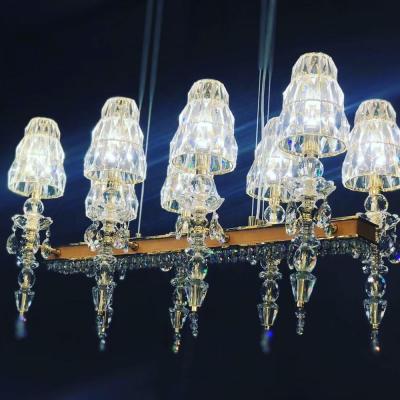 China Residential Wedding Project Custom Hotel Modern Chandeliers Customized Bespoke Crystal Glass Pendant For Lobby for sale