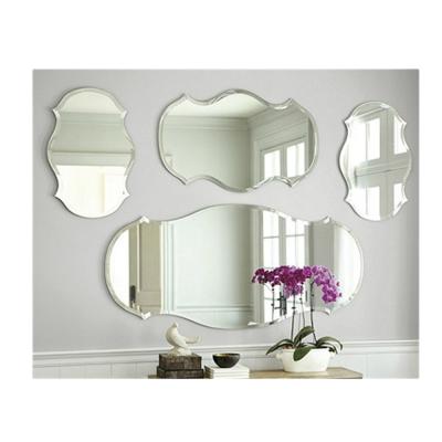 China Sinoy Irregular Shapes Modern Stylish Bath Mirror Or Wall Mirro Made By Beveled Glass Mirror for sale