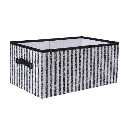 China Large Cloth Casual Explosive Art Storage Box Washable Folding Storage Box Clothing Toys Book Storage Basket for sale