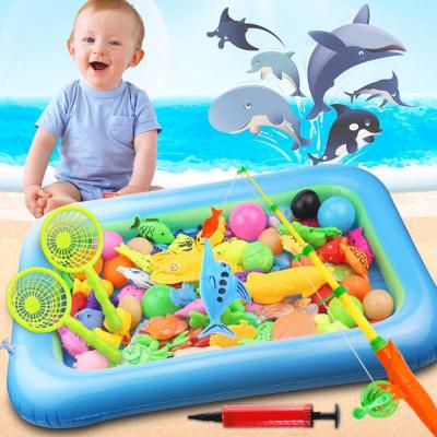 China Dolphin Rod Gift for Kids Water Magnetic Play Toy Beach Fishing Toys for Children Gift for Child for sale