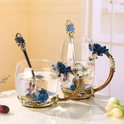 China Smart Fashion Graduation Gifts Ideas Unique Water Cup Enamel Crystal Glass Valentines Gift OEM for sale