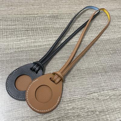 China Anti-drop for Apple Silicone AirTag Silicone Leather Case Covers Holder Tracker Accessories Wallet Key Chain Leather Dog Collar for Apple for sale