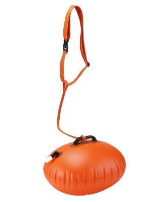 China High Visible Nylon Belt Inflatable Swim Buoy Dry Bag Diving Beacon Diving Waterproof Bag for sale