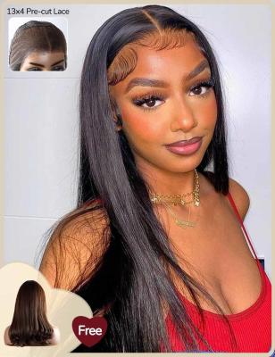 China Human Hair 13x4 Hd Lace Frontal Wig Kinky Straight Closure Wig With Skin Melt Lace for sale