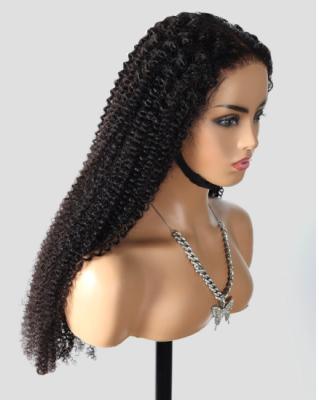 China Kinky lockige Spitze Front Perücken Haare Spitze Front Perücke 180 Dichte 13x4 Perücke zu verkaufen