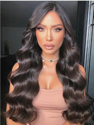 China Body Wave Glueless Lace Wigs 5x5 3D Lace Frontal  Pre Cut Pre Bleached for sale