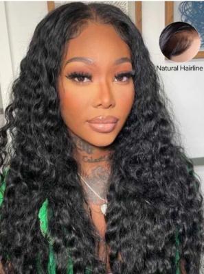 China 5 X 5 HD Closure Wig Water Wave Frontal Wig Breathable With Pre Bleached Knots for sale