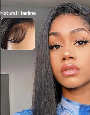 China Straight Human Hair HD Lace Frontal 13x4 30 Inch Wig With Skin Melt Lace for sale