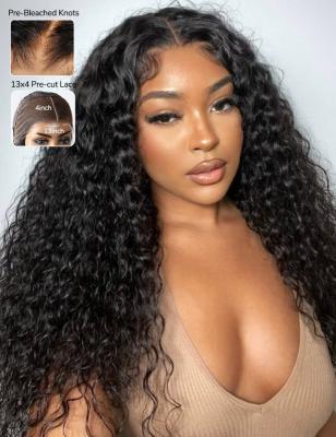 China XYS Cabelo Ondas Profundas Perucas 13x4 Pre-Bleached HD renda Peruca Frontal Invisíveis nós à venda