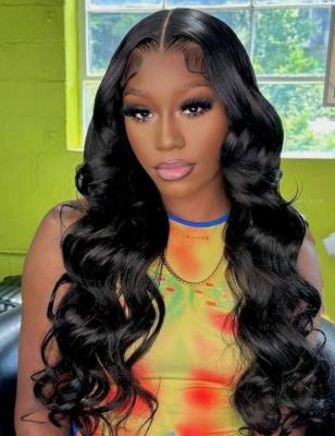 China Natural Hairline Body Wave Full Lace Wigs 22.5in - 23in Highlight Lace Front Wig Te koop