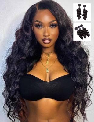 China 3/4 Double Weft Human Hair Bundles 100% Human Hair Loose Curly Bundles for sale