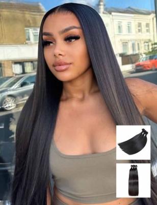 중국 3/4 Kinky Straight Bundle 100% Virgin Human Hair Double Weft Raw Hair Bundles 100% 처녀 인모 두발 엮은 무작위 머리카락 뭉치 판매용