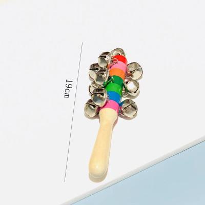 China Preschool Eductional Toys New Style Hot Selling Innovative Early Education Wood Toy Colorful Ringing Bell for sale