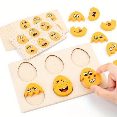 China Preschool Eductional Toys Hot Sale & High Quality Educational Wooden Toy Set Preschoolers Facial Expression Puzzle Board for sale