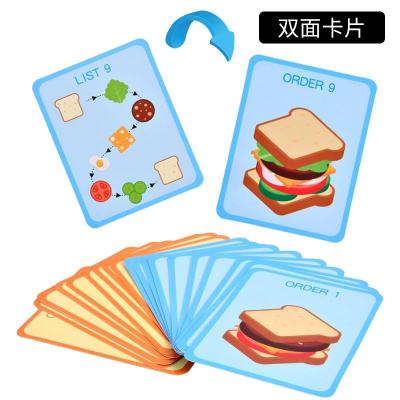 China Preschool Eductional Toys Cheap Made In China Wooden Kids Toy Cognitive Development Kitchen Role Pretend Hamburger Toy for sale