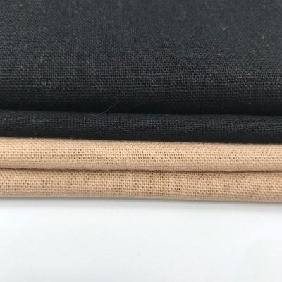 China JECA MESSICO/19A-ZS GRS 52%Recycled Breathable Canvas 48% Viscose Fabric Solid Piece Dyed Woven European Linen Wholesale for sale